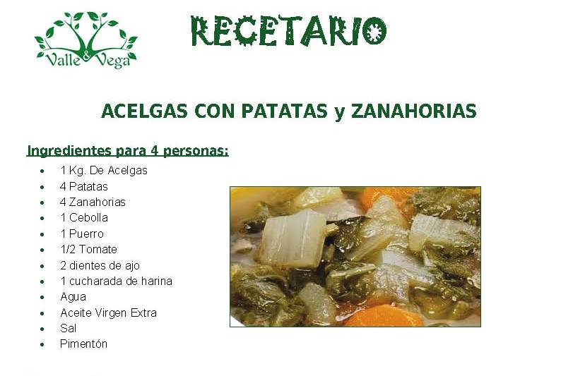 Recetario Valle y Vega!! Acelgas con patatas y zanahorias 🍽🥕🥔🌱