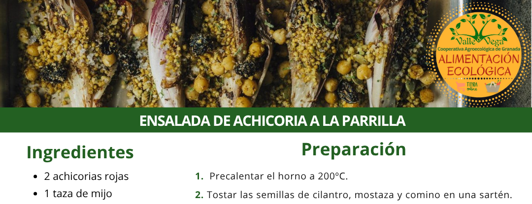 Recetario Valle y Vega. Ensalada de achicoria a la parrilla 😍