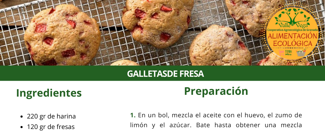 Recetario Valle y Vega. Galletas de fresa 🍓