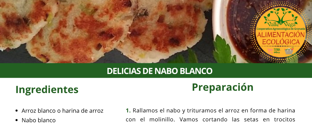 Recetario Valle y Vega. Delicias de nabo blanco 🩶